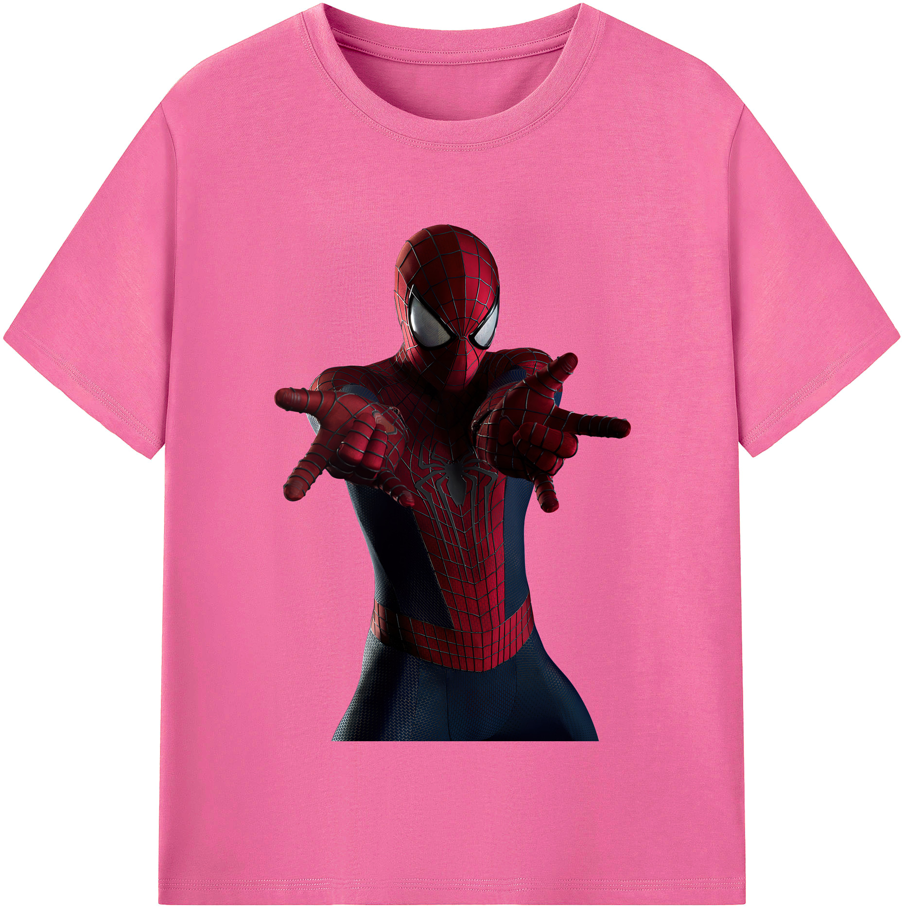 （画像用） Spider Man スパイダーマン レディースカジュアルプリントTシャツ（綿100％）